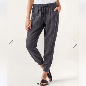 WOMEN’S CASUAL‎ SPLENDID JOGGER TENCEL/LINEN BLEND ANKLE CUFFS KNIT WAISTBAND